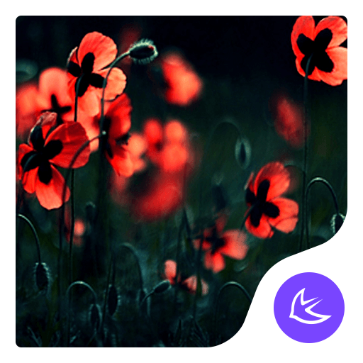 Red Flower-APUS Launcher theme icon