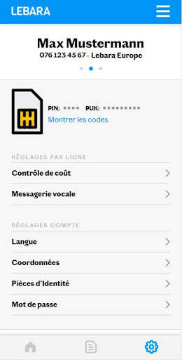 Lebara Suisse App screenshot 2