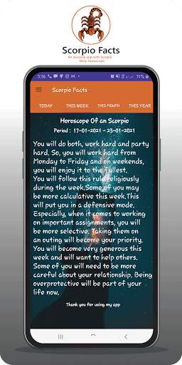 Scorpio Facts - Simple Scorpio Daily Horoscope App screenshot 3