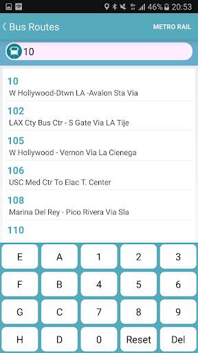 Los Angeles Bus Tracker screenshot 2