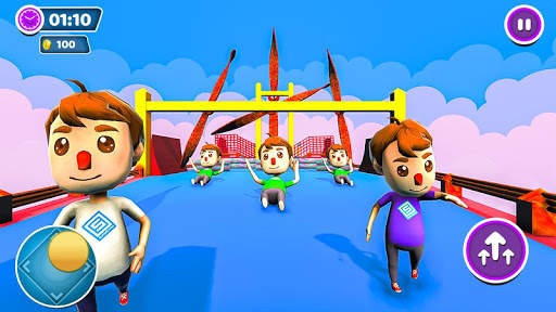 Flat Guys On The Floor: Fun Fall Race 3d Game 2020 screenshot 2