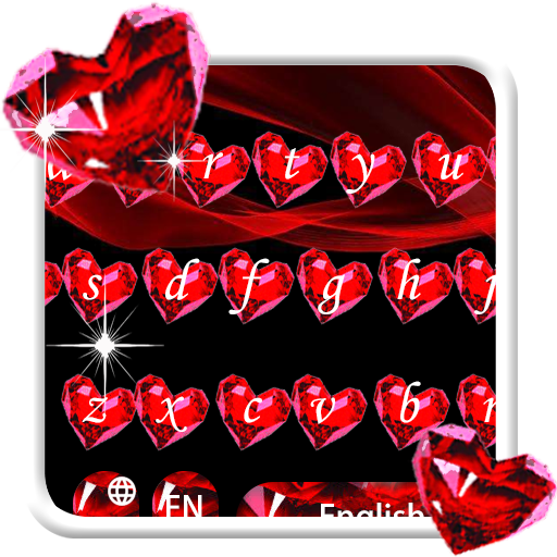 Red Diamond Heart Keyboard icon