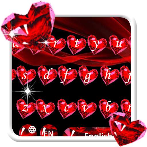 Red Diamond Heart Keyboard 10001002