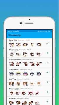 Sticker StickWapp Romantic for whatsapp screenshot 1