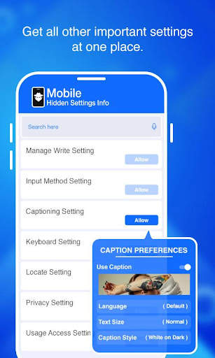 Mobile Hidden Settings Info screenshot 4