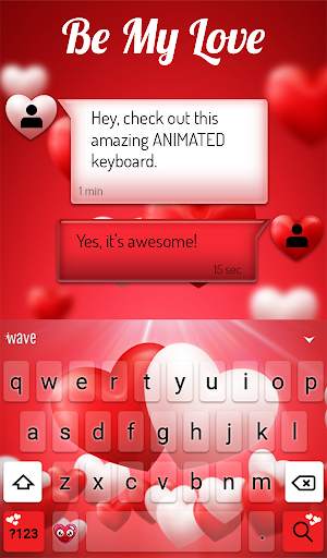 Be My Love Animated Keyboard + Live Wallpaper screenshot 3