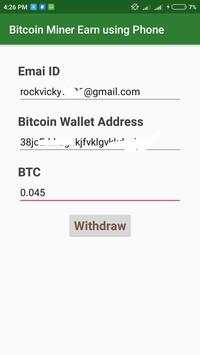 Bitcoin Miner Earn using Phone screenshot 3