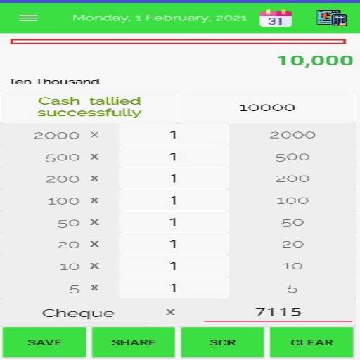 Cash Calculator Lite ( Indian Denomination ) 6