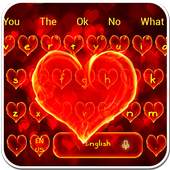 Flame Heart Keyboard Theme 10001002