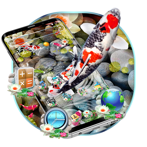 Stone Water Pattern Koi Fish Theme icon