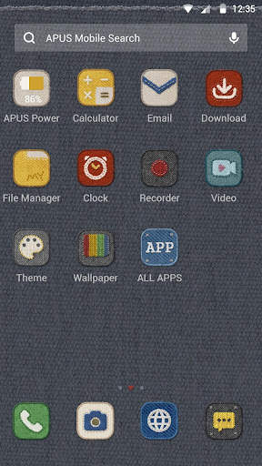 Basic Fabric APUS Launcher theme screenshot 2