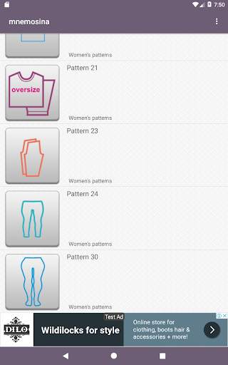 Mnemosina knitting patterns screenshot 10