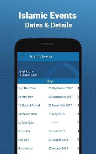 Islamic Calendar 2018 - Hijri Dates screenshot 2
