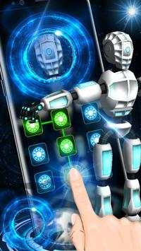 3D Future Robot Lock Screen Theme 3 تصوير الشاشة