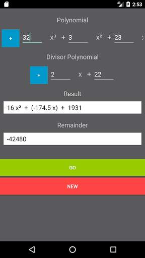 Polynomial Division скриншот 2