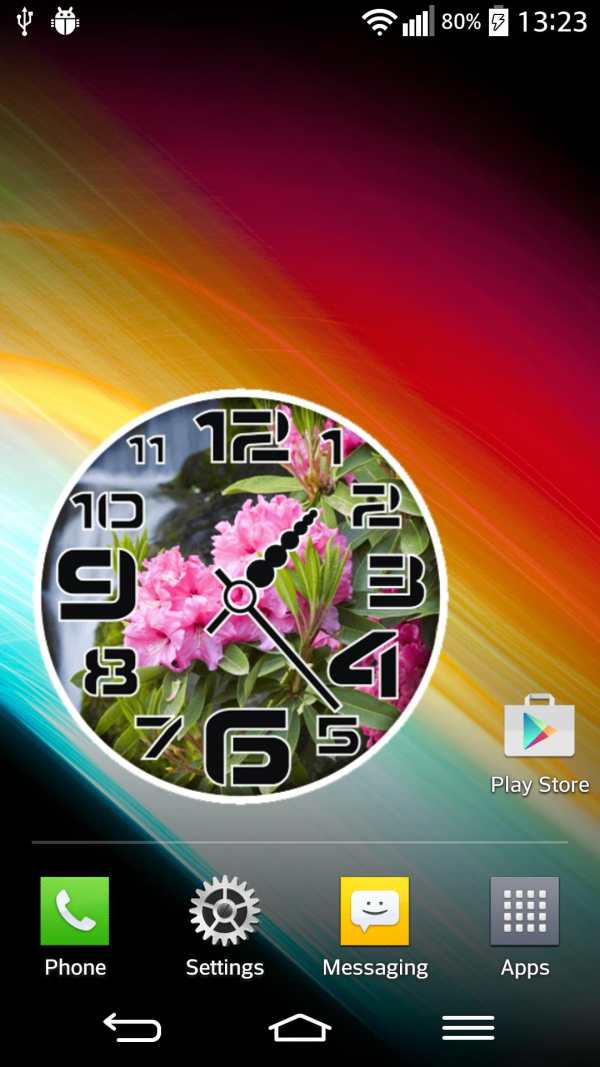 Spring Flowers Clock скриншот 2