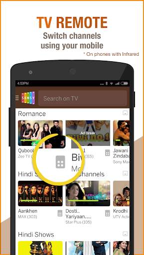 Sensy India TV Guide & Remote screenshot 1