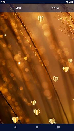Gold 4K Hearts Live Wallpaper screenshot 8