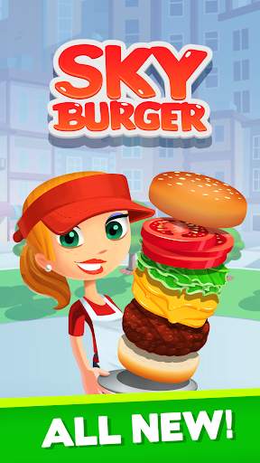 Sky Burger 🍔 Endless Hamburger Stacking Food Game screenshot 6