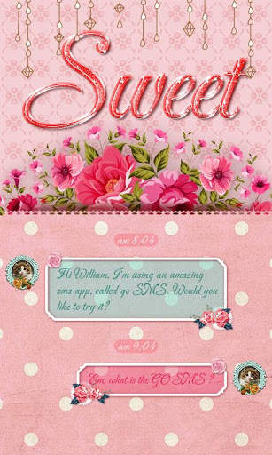 (FREE) GO SMS PRO SWEET THEME screenshot 1