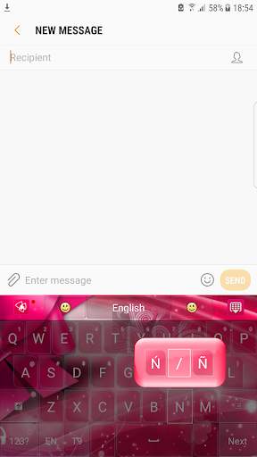 Pink Glow Ribbon Keyboard 🎀 screenshot 6