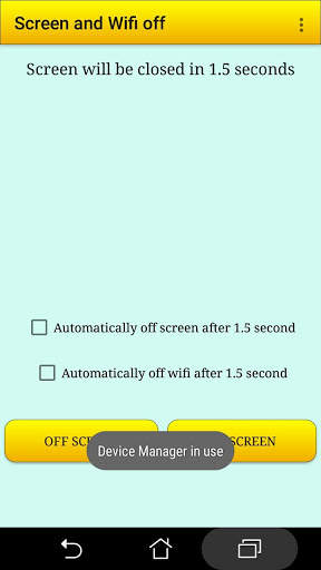 Screen and Wifi off button screenshot 1