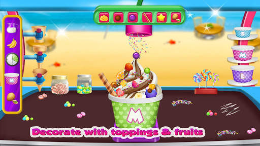Ice Cream Beach Cart: Ice Popsicle Shop Games screenshot 1