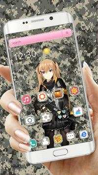 Anime camo girl live wallpaper theme screenshot 3