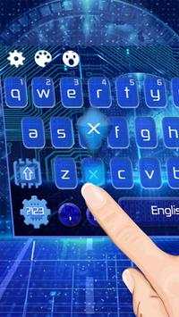 Blue Tech Keyboard Theme screenshot 2
