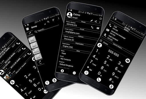 Theme for Drupe and RocketDial and ExDialer BWhite screenshot 1