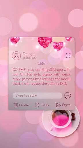 GO SMS LITTLE LOVE THEME 4 تصوير الشاشة