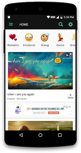 Video status & video sharing screenshot 2