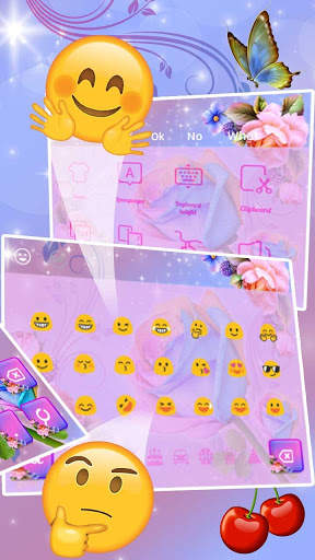 Colourful Rose Shiny Keyboard Theme screenshot 3