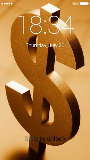 Golden Dollar Lock Screen 6 تصوير الشاشة