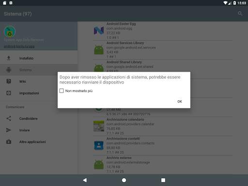 Gestore app di sistema screenshot 23