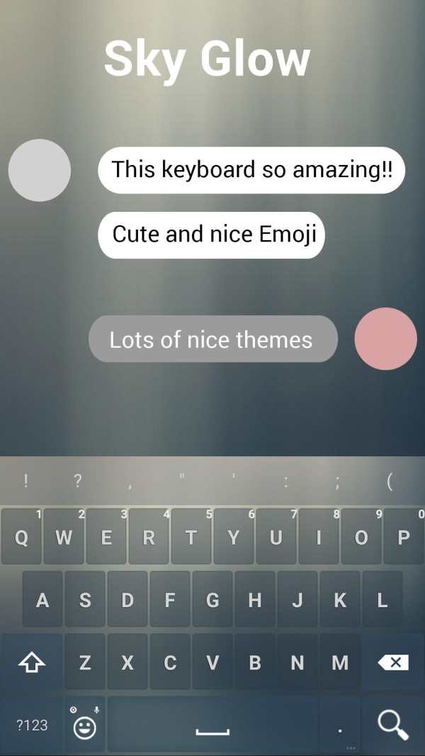 Sky Glow Keyboard 1 تصوير الشاشة