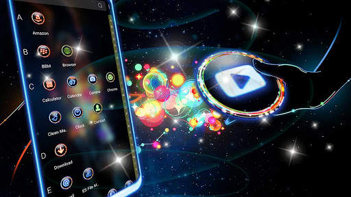 Neon Magical Hand Launcher Theme screenshot 4
