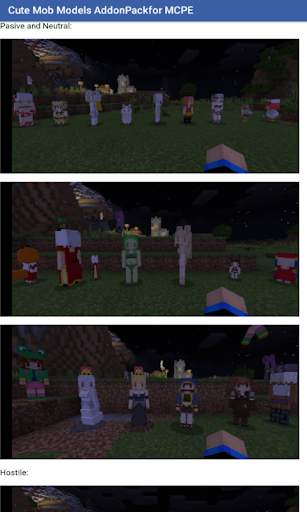 Cute Mob Model Addon for Minecraft PE screenshot 1