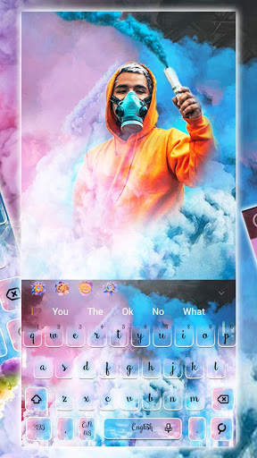 Colorful Smoke Keyboard Themes screenshot 2