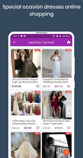 formal dresses for women shopping online app screenshot 5