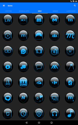 Blue Glass Orb Icon Pack screenshot 24