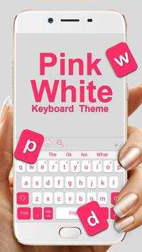 Pink White Keyboard Theme screenshot 2