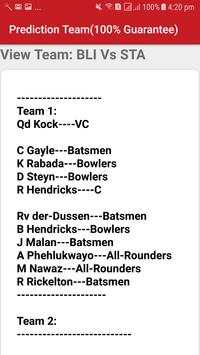 Prediction Team( Dream11/MyTeam11) Guaranteed Won screenshot 4