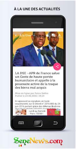 SeneNews : News in Senegal screenshot 6