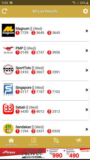 4D Live Results screenshot 1
