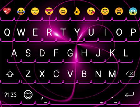 Neon Light Emoji Gif Keyboard Wallpaper screenshot 5