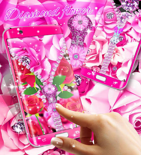 Zipper diamond flower locker screenshot 1