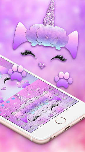Galaxy Cuteness Unicorn Keyboard Theme screenshot 4