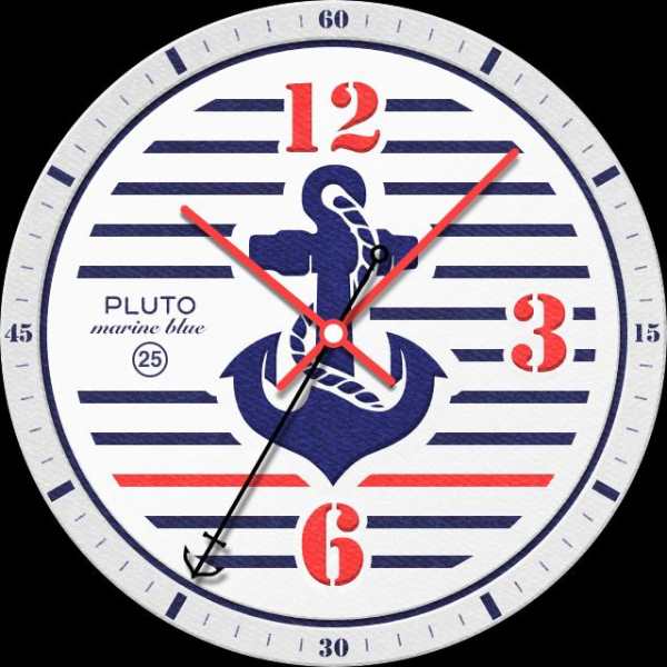 Marine Blue watchface by Pluto 5 تصوير الشاشة
