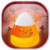 Haloween Candy Corn Pitchfork logo